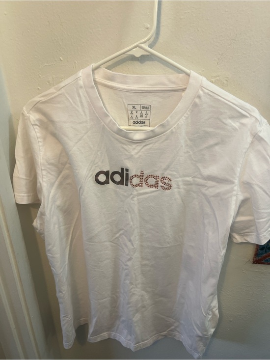 adidas Tops - adidas White Crewneck Tee with Printed Tag